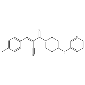 3-(4-Methylphenyl)-2-{4-[(pyridin-3-yl)amino]piperidine-1-carbonyl}prop-2-enenitrile Structure