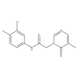 N-(3-chloro-4-methylphenyl)-2-(5-methyl-6-oxopyrimidin-1(6H)-yl)acetamide Structure
