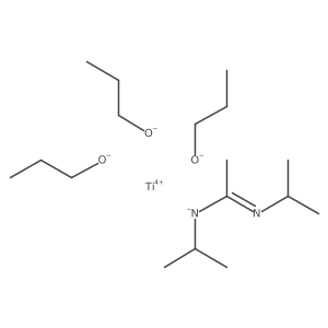 (N,N'-Di-i-propylacetamidinato)tris(i-propoxy)titanium结构式