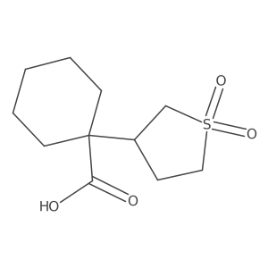 1-(1,1-Dioxidotetrahydrothiophen-3-yl)cyclohexane-1-carboxylic acid Structure
