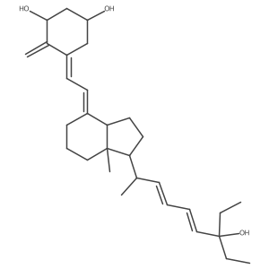 1,3-Cyclohexanediol, 5-[(2E)-2-[(1R,3aS,7aR)-1-[(1S,2E,4E)-6-ethyl-6-hydroxy-1-methyl-2,4-octadien-1-yl]octahydro-7a-methyl-4H-inden-4-ylidene]ethylidene]-4-methylene-, (1R,3S,5Z)-结构式