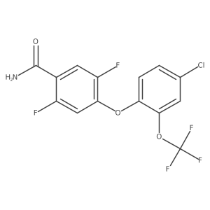 4-[4-Chloro-2-(trifluoromethoxy)phenoxy]-2,5-difluorobenzamide结构式