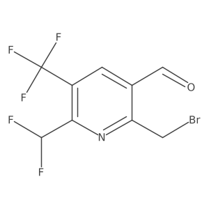 2-(Bromomethyl)-6-(difluoromethyl)-5-(trifluoromethyl)pyridine-3-carboxaldehyde Structure