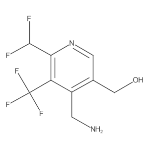 (4-(Aminomethyl)-6-(difluoromethyl)-5-(trifluoromethyl)pyridin-3-yl)methanol Structure