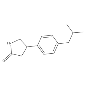 4-[4-(2-Methylpropyl)phenyl]pyrrolidin-2-one Structure