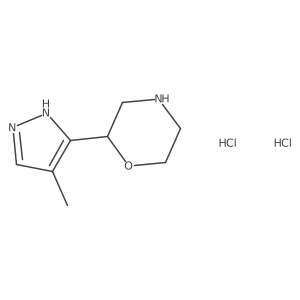 2-(4-Methyl-1H-pyrazol-3-yl)morpholine dihydrochloride Structure