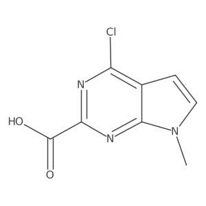 4-Chloro-7-methyl-7H-pyrrolo[2,3-d]pyrimidine-2-carboxylic acid结构式