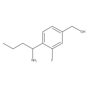 (S)-(4-(1-Aminobutyl)-3-fluorophenyl)methanol结构式