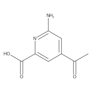4-Acetyl-6-aminopyridine-2-carboxylic acid结构式