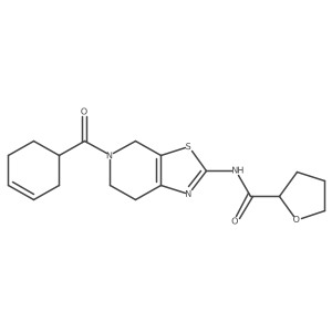 N-(5-(cyclohex-3-enecarbonyl)-4,5,6,7-tetrahydrothiazolo[5,4-c]pyridin-2-yl)tetrahydrofuran-2-carboxamide Structure