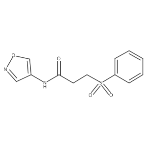 N-(isoxazol-4-yl)-3-(phenylsulfonyl)propanamide Structure
