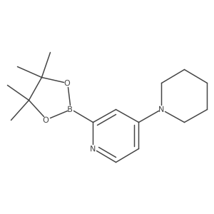 4-(Piperidin-1-YL)-2-(4,4,5,5-tetramethyl-1,3,2-dioxaborolan-2-YL)pyridine结构式