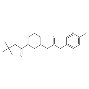 tert-Butyl 3-((((6-chloropyridin-3-yl)methyl)sulfinyl)methyl)piperidine-1-carboxylate Structure