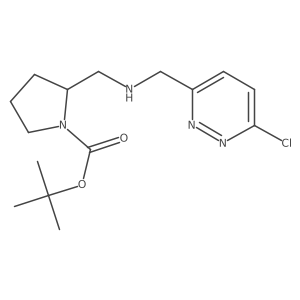 tert-Butyl 2-((((6-chloropyridazin-3-yl)methyl)amino)methyl)pyrrolidine-1-carboxylate结构式