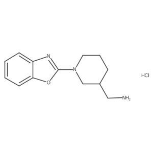 (1-(Benzo[d]oxazol-2-yl)piperidin-3-yl)methanamine hydrochloride Structure