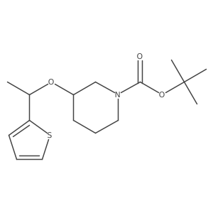 (3R)-tert-butyl 3-(1-(thiophen-2-yl)ethoxy)piperidine-1-carboxylate Structure