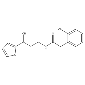 2-(2-Chlorophenyl)-N-[3-hydroxy-3-(thiophen-2-YL)propyl]acetamide Structure