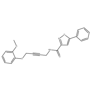 N-[4-(2-Methoxyphenoxy)but-2-YN-1-YL]-5-phenyl-1,2-oxazole-3-carboxamide结构式