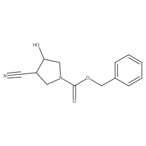 Benzyl 3-cyano-4-hydroxypyrrolidine-1-carboxylate Structure