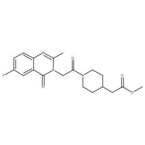 methyl {1-[(6-fluoro-2-methyl-4-oxoquinazolin-3(4H)-yl)acetyl]piperidin-4-yl}acetate Structure