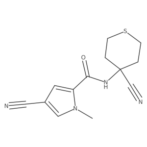 4-cyano-N-(4-cyanothian-4-yl)-1-methyl-1H-pyrrole-2-carboxamide Structure