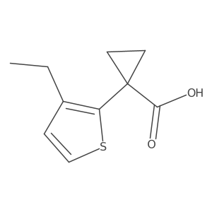 1-(3-Ethylthiophen-2-yl)cyclopropane-1-carboxylic acid Structure
