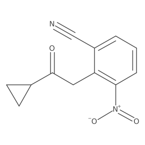 2-(2-Cyclopropyl-2-oxoethyl)-3-nitrobenzonitrile结构式