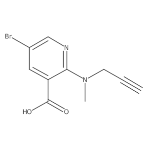 5-Bromo-2-[methyl(prop-2-yn-1-yl)amino]pyridine-3-carboxylic acid结构式