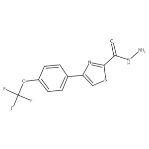 4-(4-(Trifluoromethoxy)phenyl)thiazole-2-carbohydrazide结构式