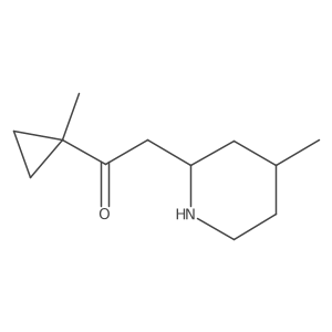 1-(1-Methylcyclopropyl)-2-(4-methylpiperidin-2-yl)ethan-1-one结构式