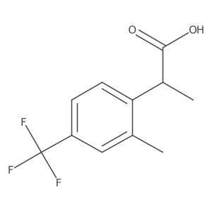 2-[2-Methyl-4-(trifluoromethyl)phenyl]propanoic acid Structure