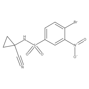 4-bromo-N-(1-cyanocyclopropyl)-3-nitrobenzenesulfonamide Structure