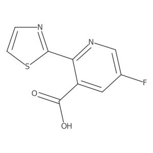 5-Fluoro-2-(2-thiazolyl)-3-pyridinecarboxylic acid结构式