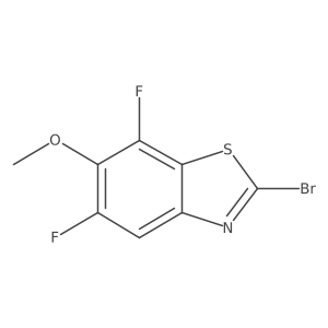 2-Bromo-5,7-difluoro-6-methoxy-1,3-benzothiazole结构式