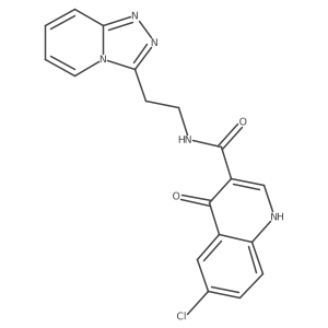 6-chloro-4-hydroxy-N-[2-([1,2,4]triazolo[4,3-a]pyridin-3-yl)ethyl]quinoline-3-carboxamide结构式