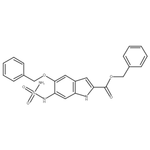 6-[(Aminosulfonyl)amino]-5-(phenylmethoxy)-1h-indole-2-carboxylic acid phenylmethyl ester结构式