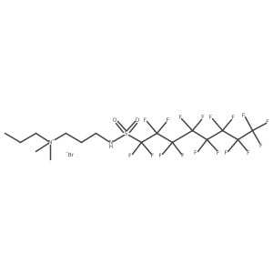 3-[[(Perfluorooctyl)sulfonyl]amino]-N,N-dimethyl-N-propyl-1-propanaminium bromide Structure