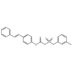 Acetamide, 2-[[(3-bromophenyl)methyl]sulfonyl]-N-[4-(2-phenyldiazenyl)phenyl]- Structure