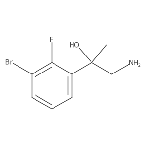1-Amino-2-(3-bromo-2-fluorophenyl)propan-2-ol结构式
