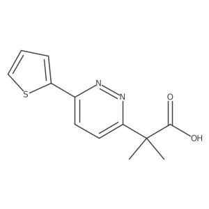 2-methyl-2-[6-(2-thienyl)pyridazin-3-yl]propanoic acid结构式