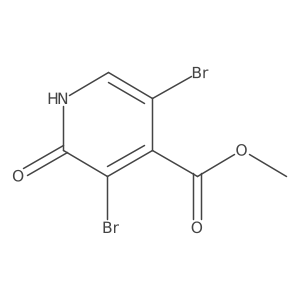 Methyl 3,5-dibromo-2-hydroxypyridine-4-carboxylate结构式