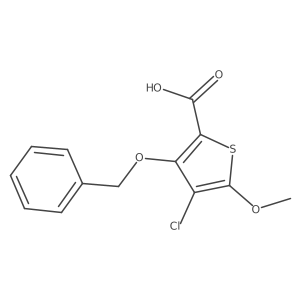 3-(Benzyloxy)-4-chloro-5-methoxythiophene-2-carboxylic acid结构式