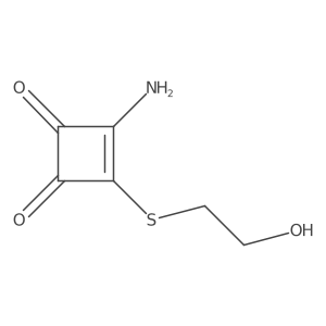3-Amino-4-[(2-hydroxyethyl)thio]-3-cyclobutene-1,2-dione结构式