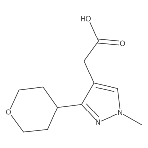 2-[1-methyl-3-(oxan-4-yl)-1H-pyrazol-4-yl]acetic acid结构式