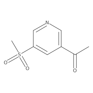 Ethanone, 1-[5-(methylsulfonyl)-3-pyridinyl]-结构式