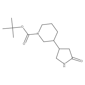 Tert-butyl 3-(5-oxopyrrolidin-3-yl)piperidine-1-carboxylate Structure