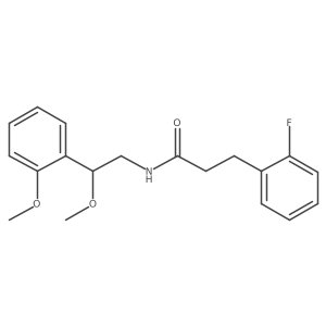 3-(2-fluorophenyl)-N-[2-methoxy-2-(2-methoxyphenyl)ethyl]propanamide结构式