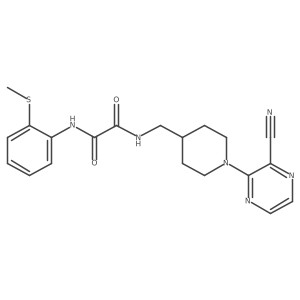 N1-((1-(3-cyanopyrazin-2-yl)piperidin-4-yl)methyl)-N2-(2-(methylthio)phenyl)oxalamide结构式