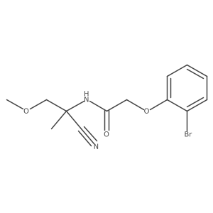 2-(2-bromophenoxy)-N-(1-cyano-2-methoxy-1-methylethyl)acetamide结构式