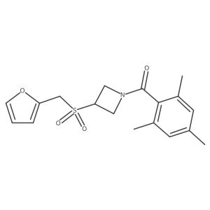 (3-((Furan-2-ylmethyl)sulfonyl)azetidin-1-yl)(mesityl)methanone Structure